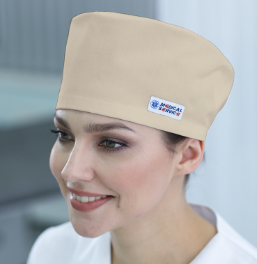 Шапочка медицинская унисекс, артикул U0003, цвет песочный